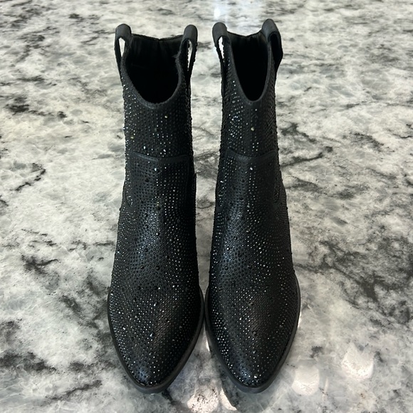 Black Rhinestone Boots - Picture 2 of 6